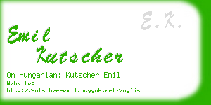 emil kutscher business card